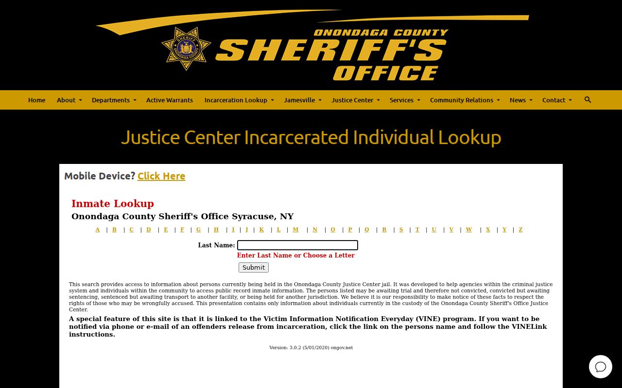 Clay residents directory reference for Onondaga County jail lookup